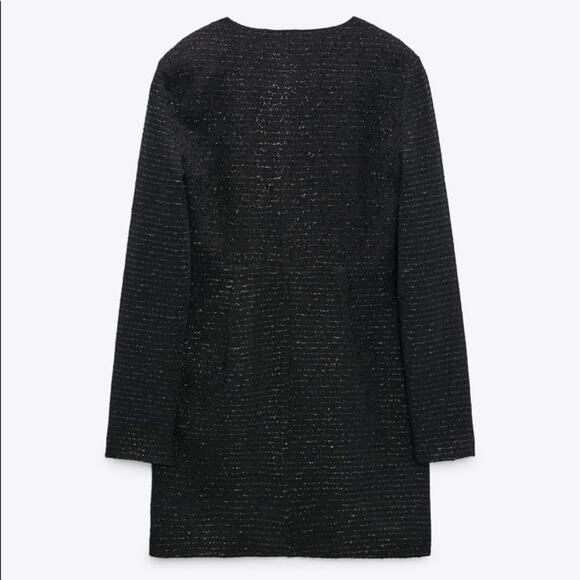 ZARA BLOGGER FAVORITE TEXTURED WEAVE DRESS WITH RUFFLE - Picture 16 of 16